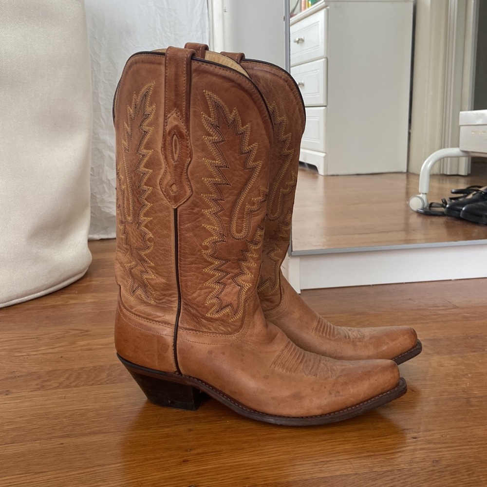 Old West Leather Cowgirl Boots